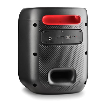 Coluna de Som Portátil NGS 80W c/ Luzes Led Bt/tws/usb/tf/aux In Entrada Para Microfone Preta