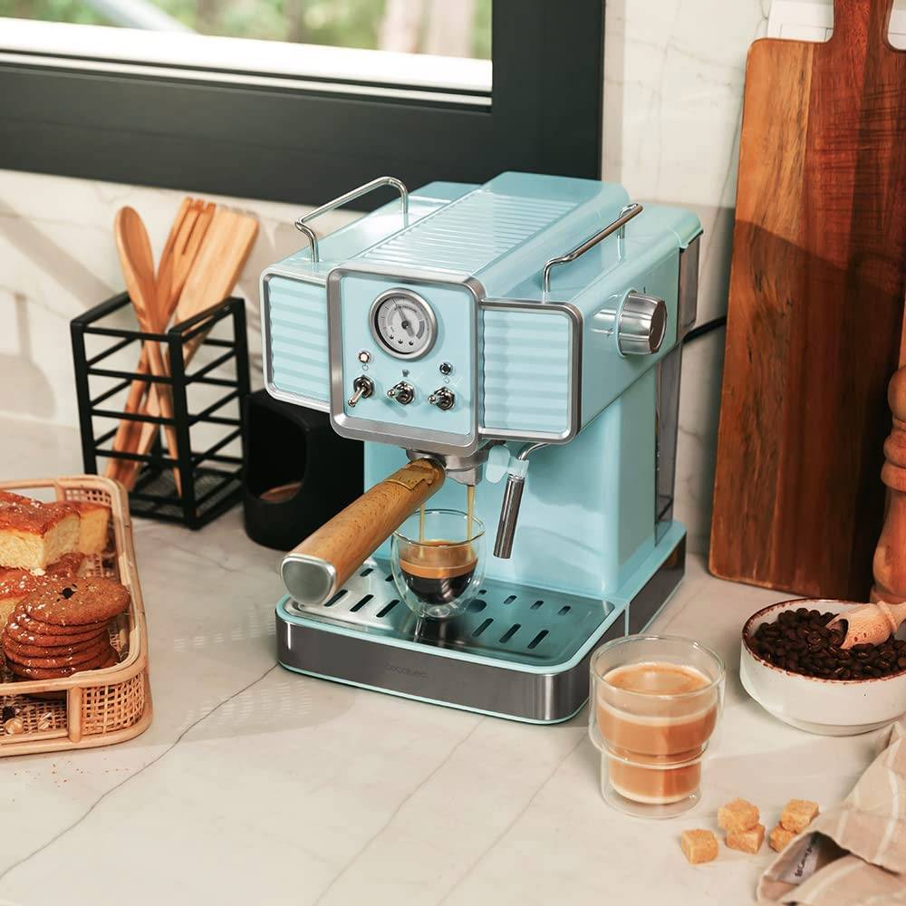 Máquina de Café Manual Cecotec Power Espresso 20 Tradizionale Light Blue 20 Bar 1350W