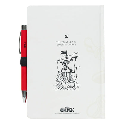 Caderno A5 premium + caneta projetor One Piece Straw Hat Pirates