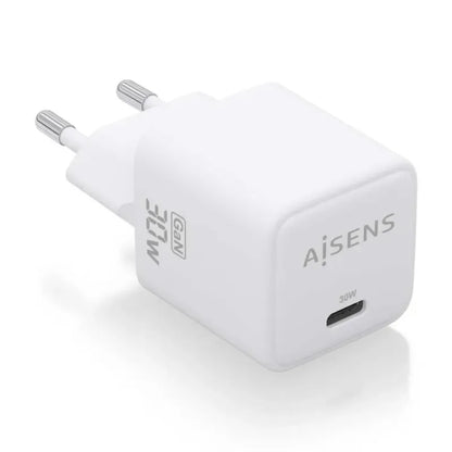 Carregador de Parede USB-C AISENS Fast Charging / 30W / Branco