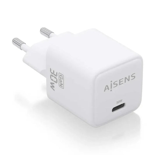 Carregador de Parede USB-C AISENS Fast Charging / 30W / Branco