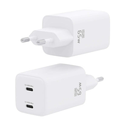 Carregador Fast Charging Aisens 2x usb-c 65w Branco ASCH-65W2P039-W