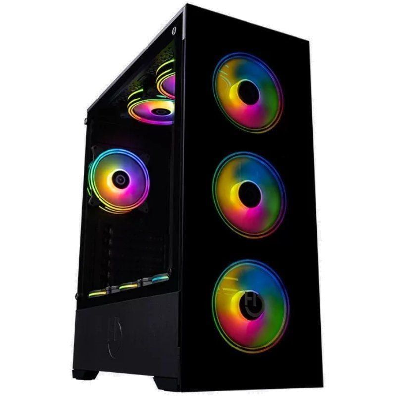 Caixa ATX Hiditec Z20 Aura Midi Tower RGB Vidro Temperado Preto