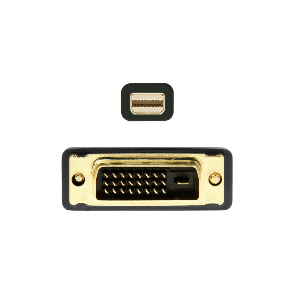 Cabo Conversor Mini DisplayPort Aisens A125-0363/ Mini DisplayPort Macho para DVI Macho/ 2m/ Preto