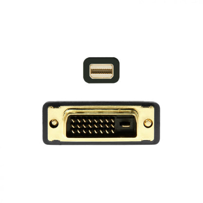 Cabo Conversor Mini DisplayPort Aisens A125-0363/ Mini DisplayPort Macho para DVI Macho/ 2m/ Preto