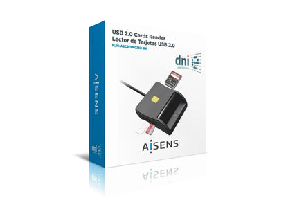 Leitor de cartões do cidadão Aisens ASCR-SN02SD-BK/ Preto
