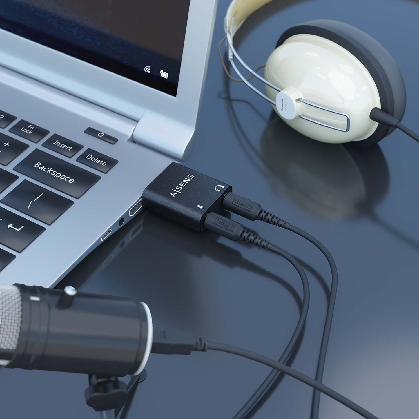 Placa de Som Externa USB Aisens A106-0768 Jack 3.5mm