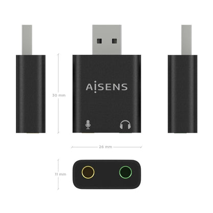 Placa de Som Externa USB Aisens A106-0768 Jack 3.5mm