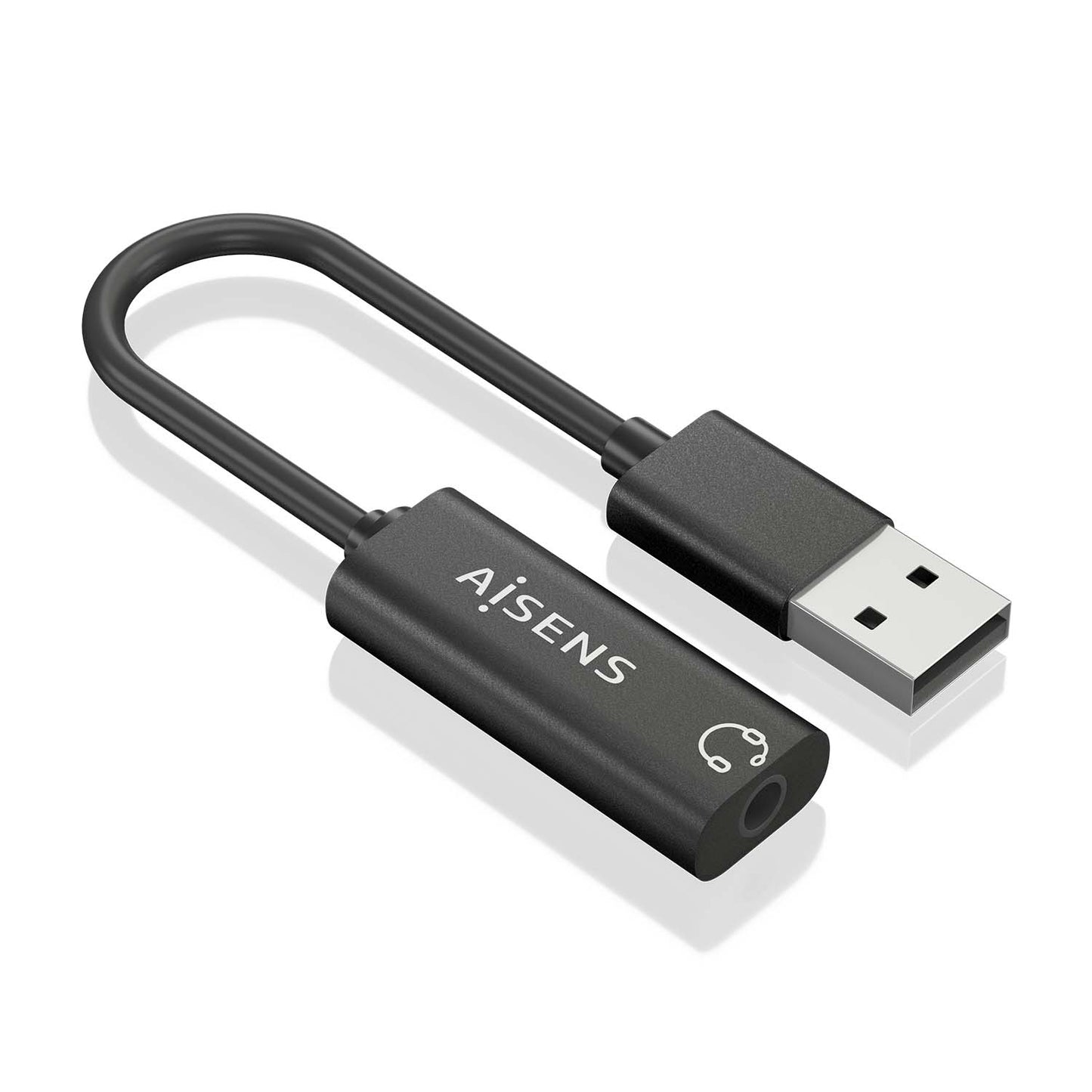 Placa de som Aisens A106-0770 / USB Macho para Jack 3.5 Fêmea