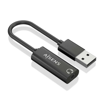 Placa de som Aisens A106-0770 / USB Macho para Jack 3.5 Fêmea