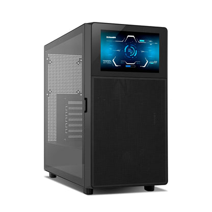 Caixa ATX Nox Hummer BIOS LCD 8” Vidro Temperado Preta