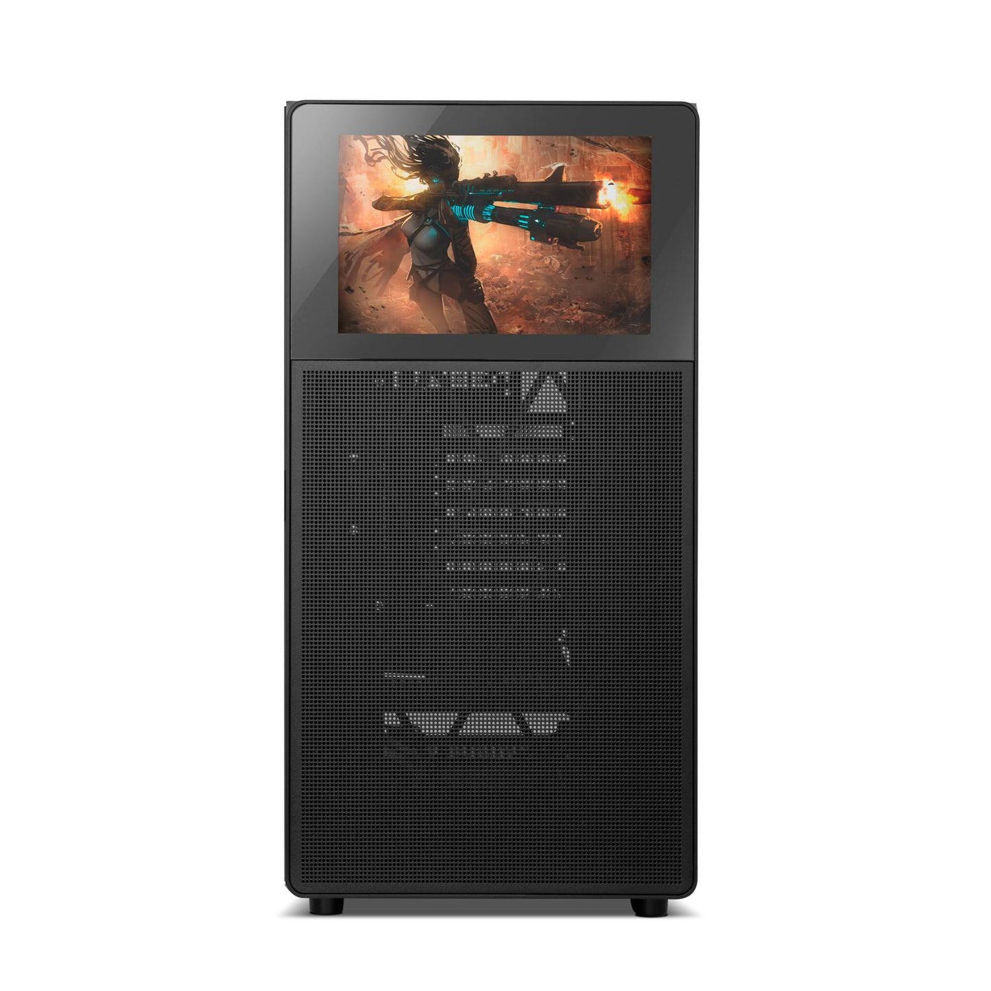 Caixa ATX Nox Hummer BIOS LCD 8” Vidro Temperado Preta