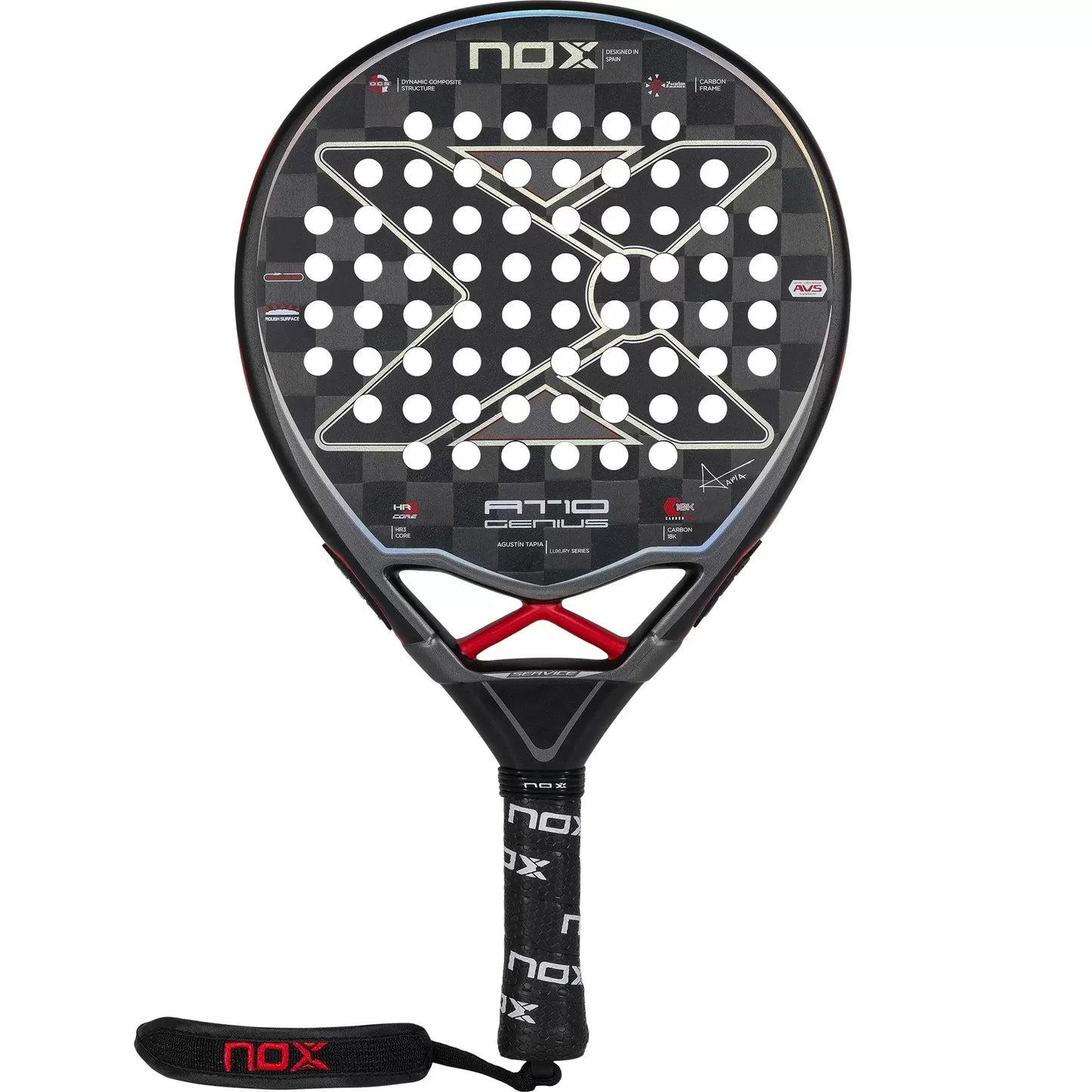 Raquete de Padel NoxSport AT10 Luxury Genius 18K 2023 (Agustin Tapia) / Preta e Cinzenta