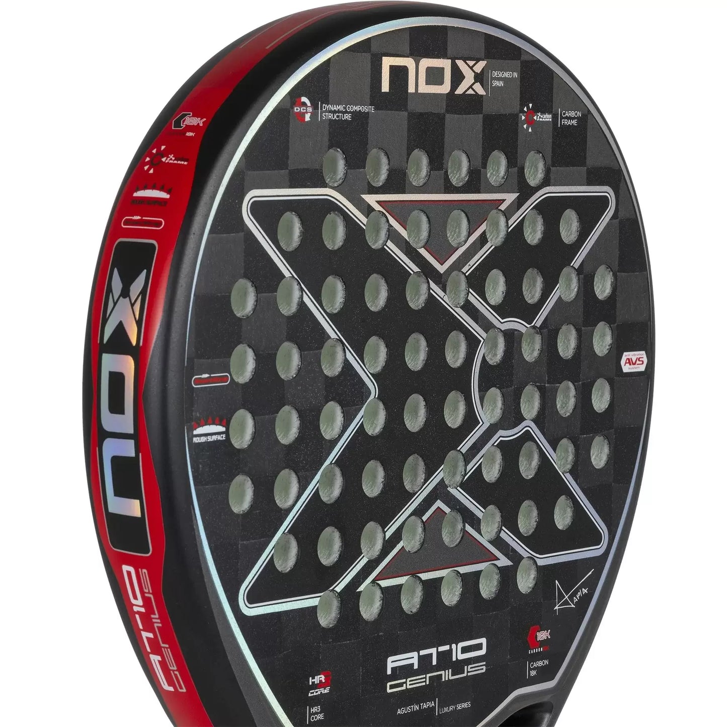Raquete de Padel NoxSport AT10 Luxury Genius 18K 2023 (Agustin Tapia) / Preta e Cinzenta