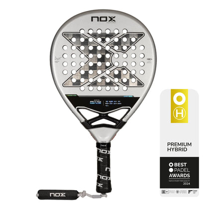 Raquete de Padel NoxSport AT10 Luxury Genius 18K 2024 Agustin Tapia / Preta e Branca