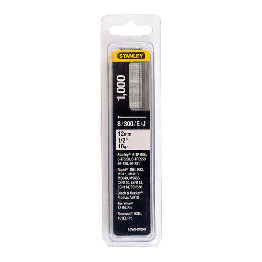 Caixa 1000 pregos/brad 8/300/e/tipo j - 12mm 1-swk-bn050t stanley_0