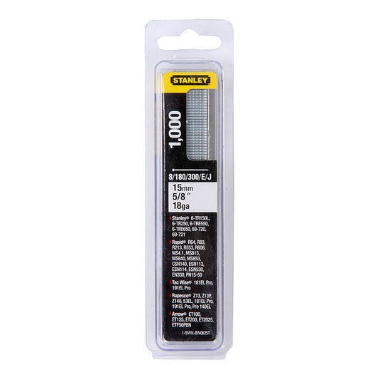 Caixa 1000 pregos/brad 8/300/e/tipo j - 15mm 1-swk-bn0625t stanley_0
