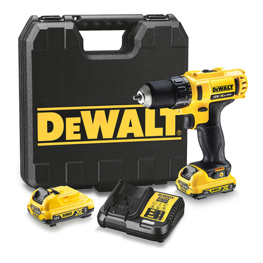 Berbequim aparafusador xr 10,8v 10mm 2 baterias, carregador e caixa dcd710d2-qw dewalt_0