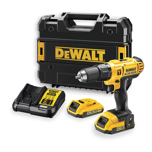 Berbequim percutor xr 18v 13mm 2 baterias e mala dcd776d2t-qw dewalt_0