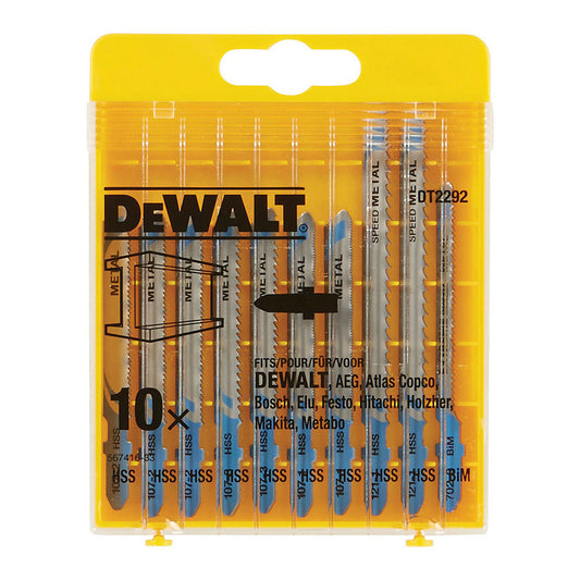 Solução de Corte DEWALT HSS Stichsägeblatt-Satz DT2292 / 10 peças_0