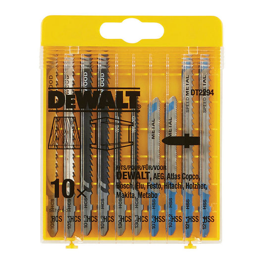 Kit 10 lÃ¢minas tico-tico para madeira e metal dt2294-qz dewalt_0