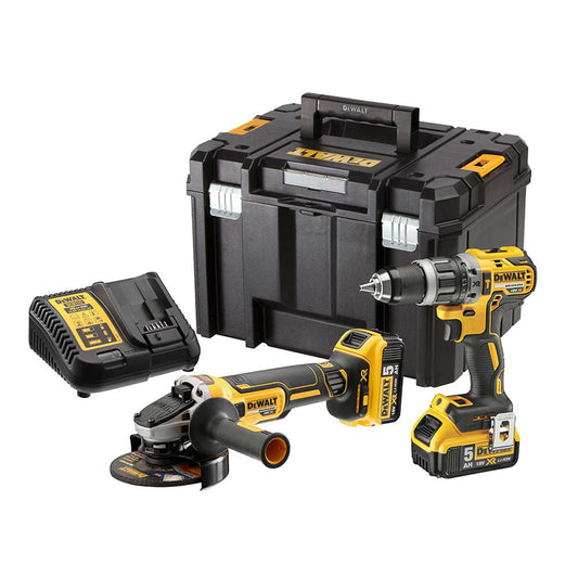 Akku-Schlagbohrschrauber + Winkelschleifer Set DCK2080P2T, 18Volt, Werkzeug-Set_0