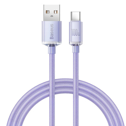 Baseus Crystal Shine Series cable USB cable for fast charging and data transfer USB Type A - USB Type C 100W 1.2m purple (CAJY000405)_0