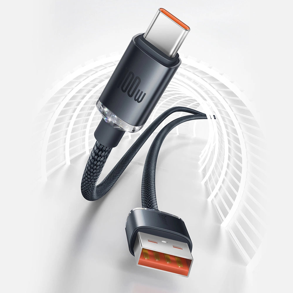 Baseus Crystal Shine Series cable USB cable for fast charging and data transfer USB Type A - USB Type C 100W 1.2m purple (CAJY000405)_19