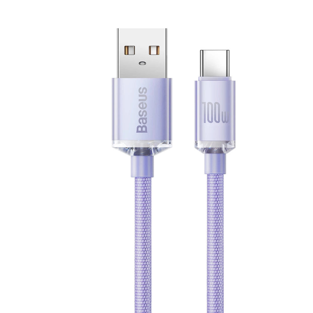 Baseus Crystal Shine Series cable USB cable for fast charging and data transfer USB Type A - USB Type C 100W 1.2m purple (CAJY000405)_2