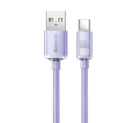 Baseus Crystal Shine Series cable USB cable for fast charging and data transfer USB Type A - USB Type C 100W 1.2m purple (CAJY000405)_2