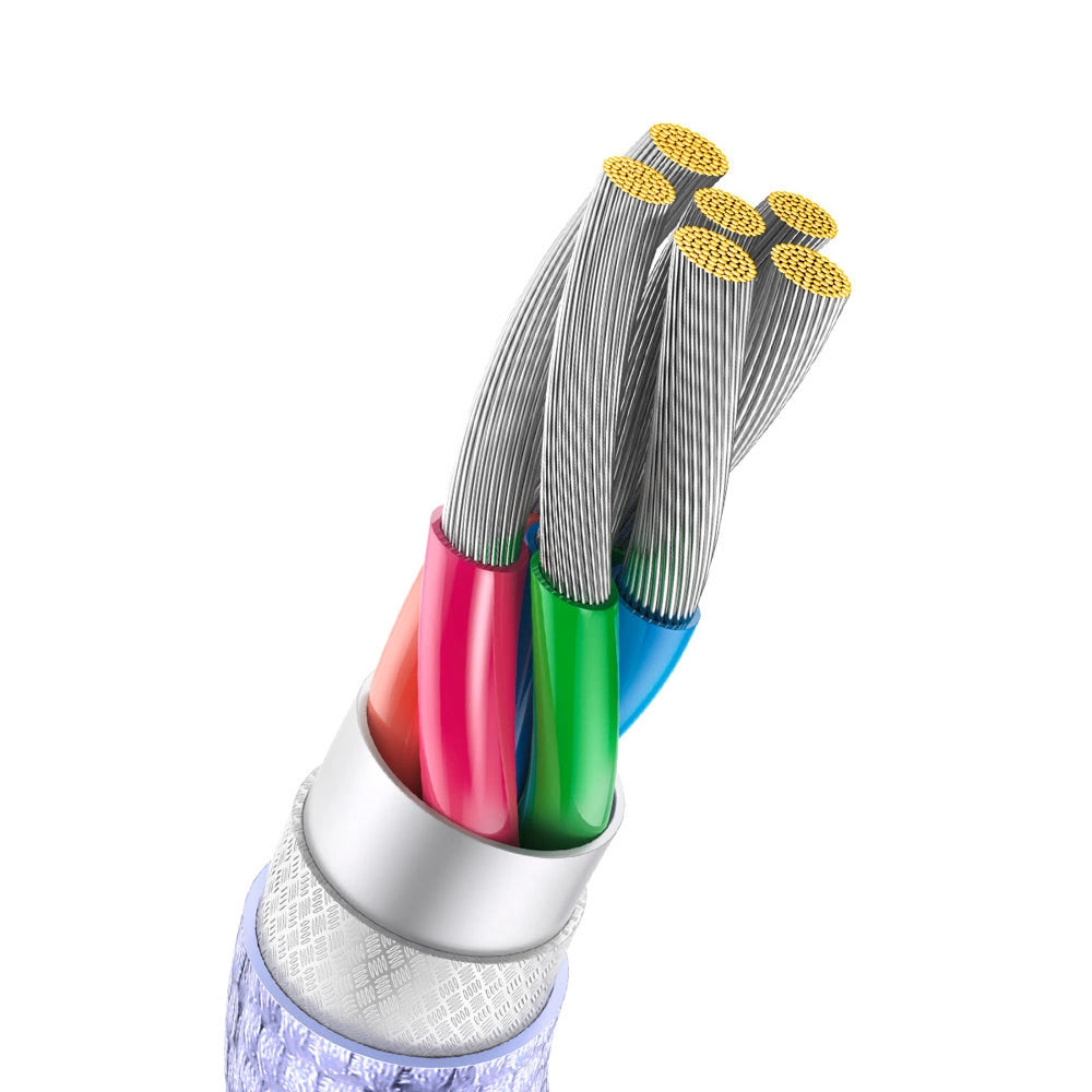Baseus Crystal Shine Series cable USB cable for fast charging and data transfer USB Type A - USB Type C 100W 1.2m purple (CAJY000405)_6