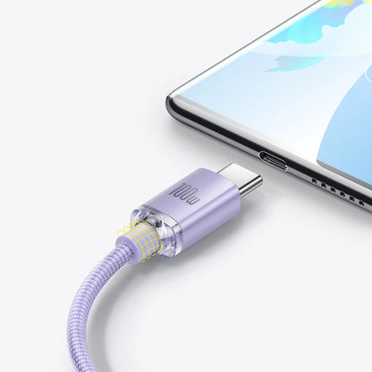 Baseus Crystal Shine Series cable USB cable for fast charging and data transfer USB Type A - USB Type C 100W 1.2m purple (CAJY000405)_14