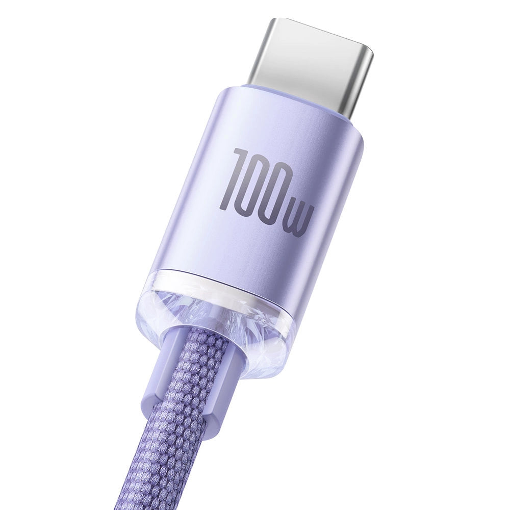 Baseus Crystal Shine Series cable USB cable for fast charging and data transfer USB Type A - USB Type C 100W 1.2m purple (CAJY000405)_15