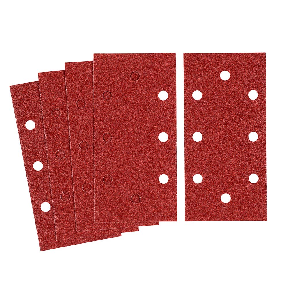 Lixas de lixa perfuradas de encaixe rÃ¡pido 1/3 80 g 93 x 190 mm - 5 peÃ§as_0