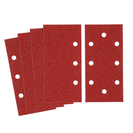 Lixas de lixa perfuradas de encaixe rÃ¡pido 1/3 80 g 93 x 190 mm - 5 peÃ§as_0