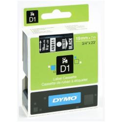 Etiqueta DYMO D1 ORIGINAL / Branco sobre Preto / 19mm x 7m / 1230692_0