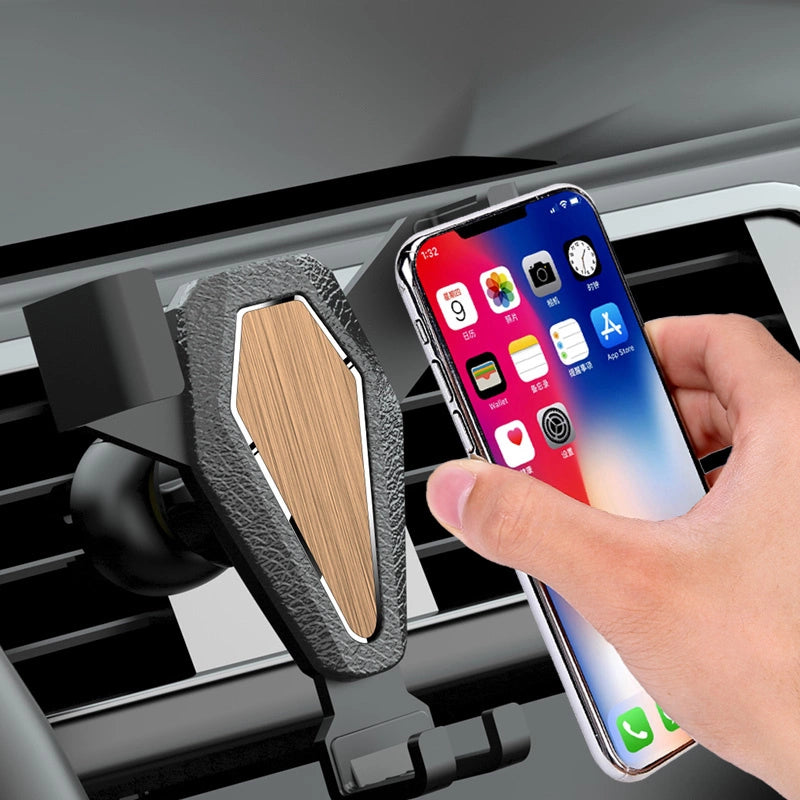 Gravity smartphone car holder, silver (YC07)_4