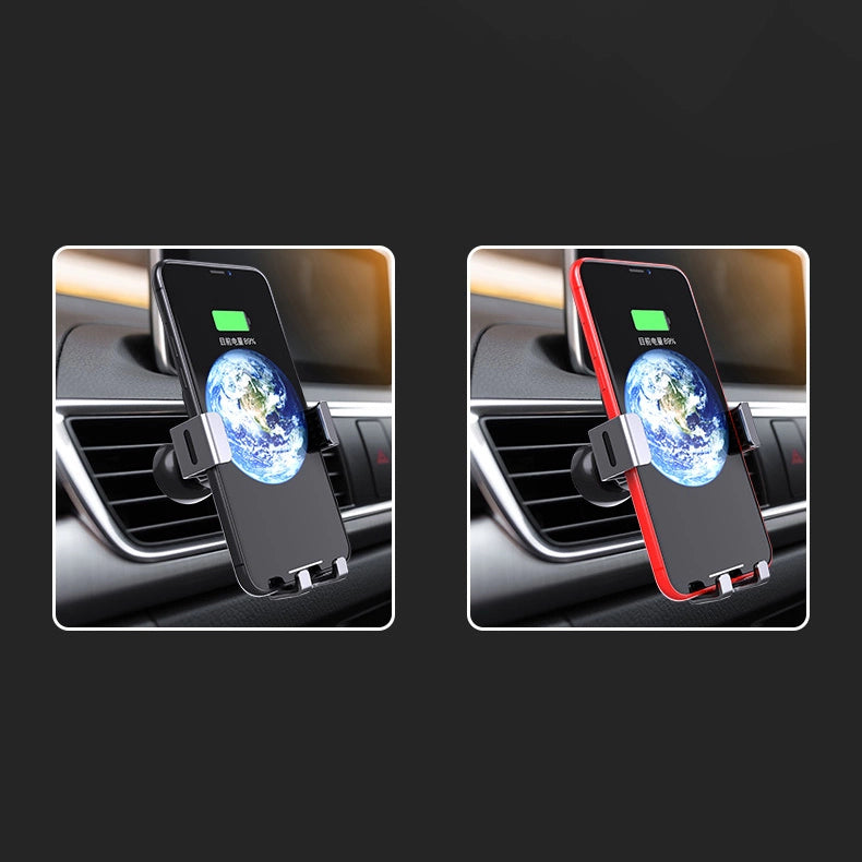 Gravity smartphone car holder, black air vent grille (YC08)_11