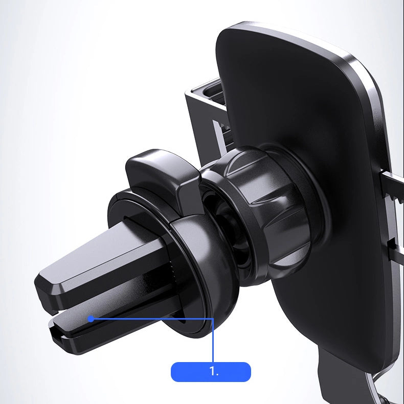 Gravity smartphone car holder, black air vent grille (YC08)_5