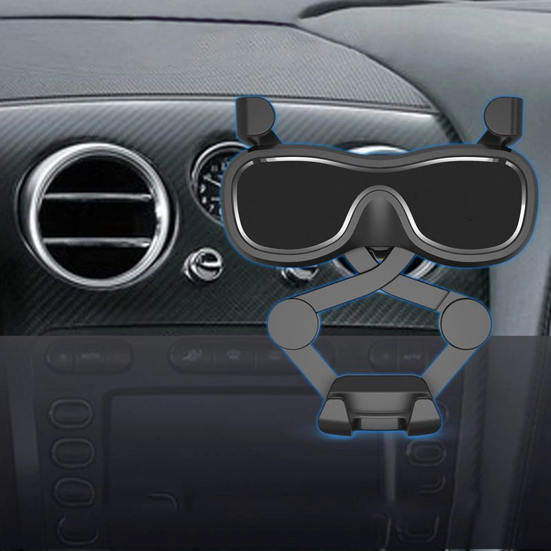 Gravity smartphone car holder for air vent with air freshener silver (YC06)_4
