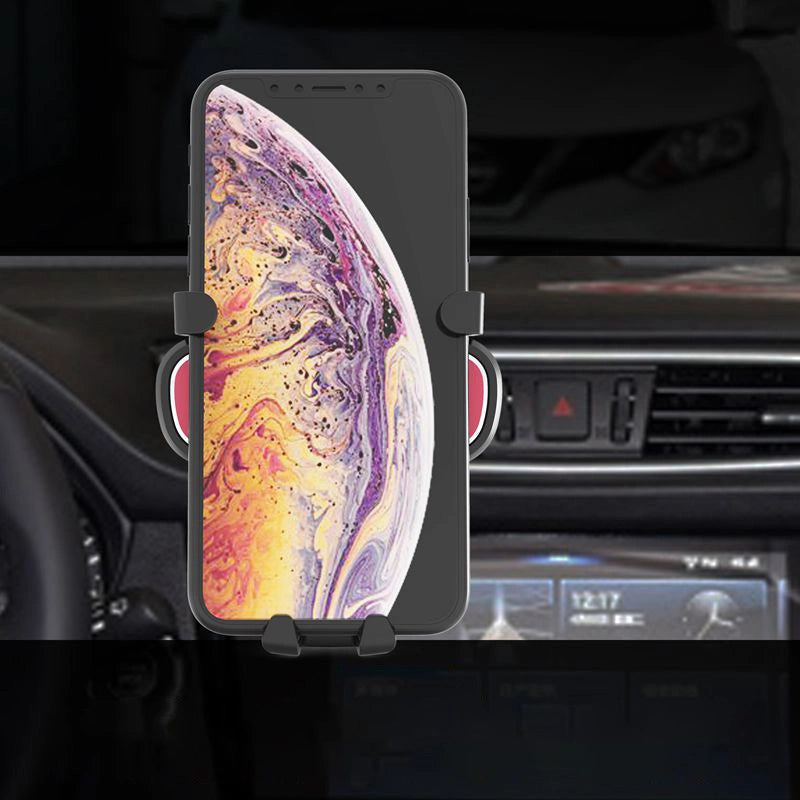 Gravity smartphone car holder for air vent with air freshener silver (YC06)_6