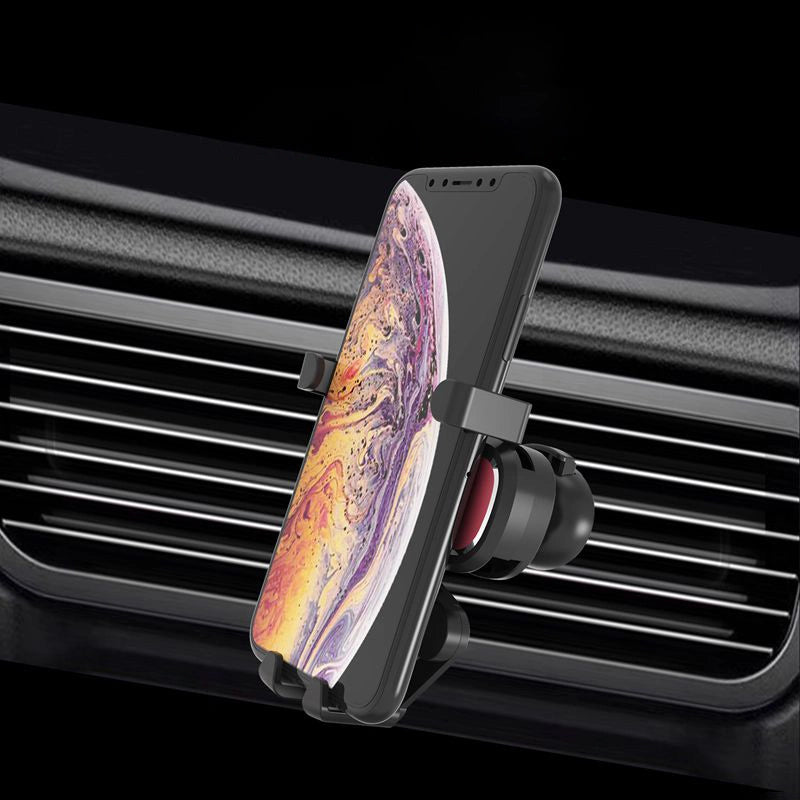 Gravity smartphone car holder for air vent with air freshener silver (YC06)_8