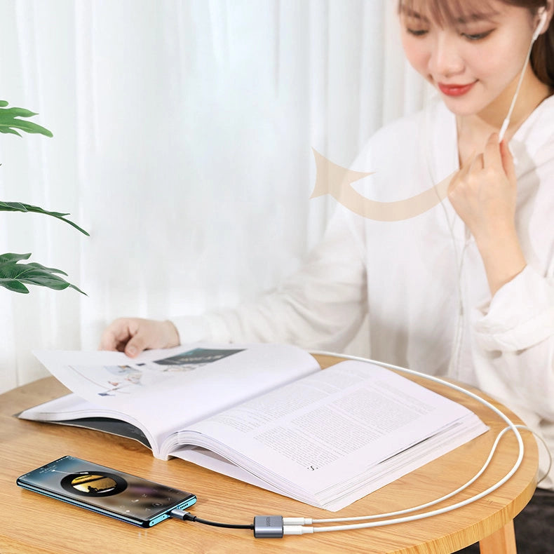Ugreen audio adapter USB Type C (male) - USB Type C PD QC (female) + 3.5mm mini jack (female) gray (CM231)_12