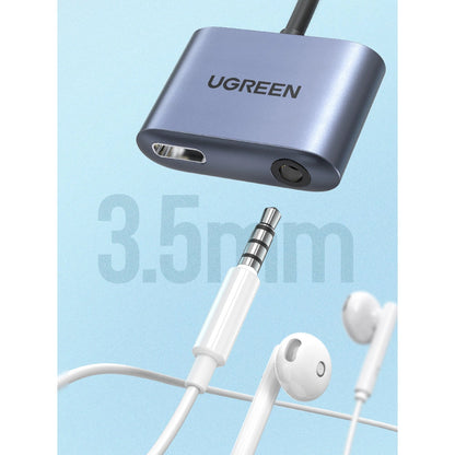 Ugreen audio adapter USB Type C (male) - USB Type C PD QC (female) + 3.5mm mini jack (female) gray (CM231)_15