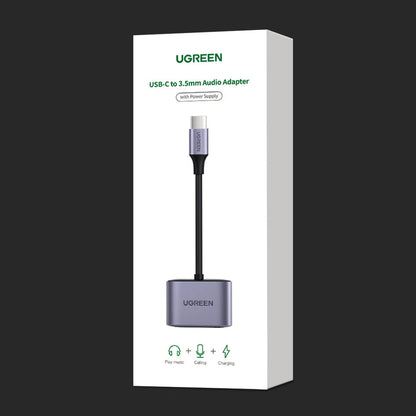 Ugreen audio adapter USB Type C (male) - USB Type C PD QC (female) + 3.5mm mini jack (female) gray (CM231)_4