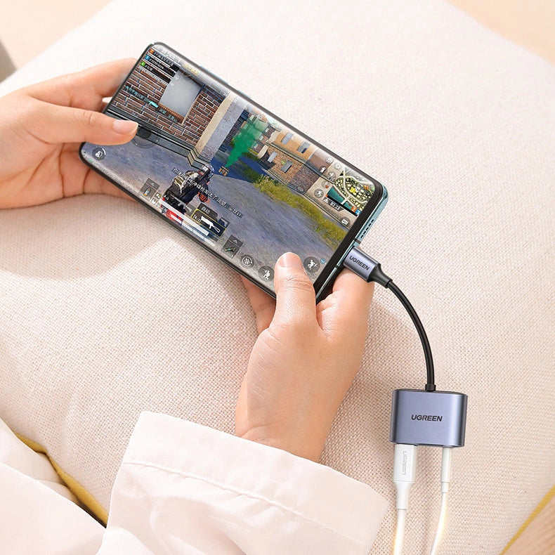 Ugreen audio adapter USB Type C (male) - USB Type C PD QC (female) + 3.5mm mini jack (female) gray (CM231)_8