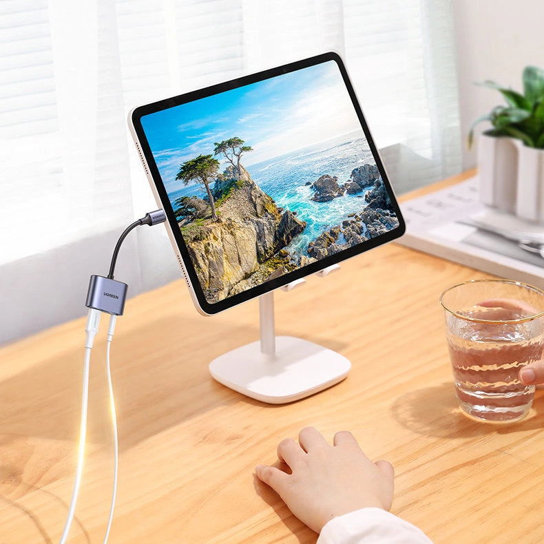 Ugreen audio adapter USB Type C (male) - USB Type C PD QC (female) + 3.5mm mini jack (female) gray (CM231)_9