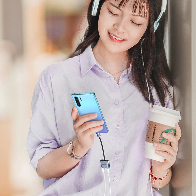 Ugreen audio adapter USB Type C (male) - USB Type C PD QC (female) + 3.5mm mini jack (female) gray (CM231)_10