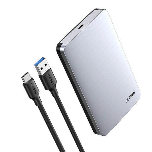 Ugreen CM300 70498 bay for 2.5&#39;&#39; SATA 3.0 6Gbps hard drive - gray + USB-C - USB-A cable 0.5m_0