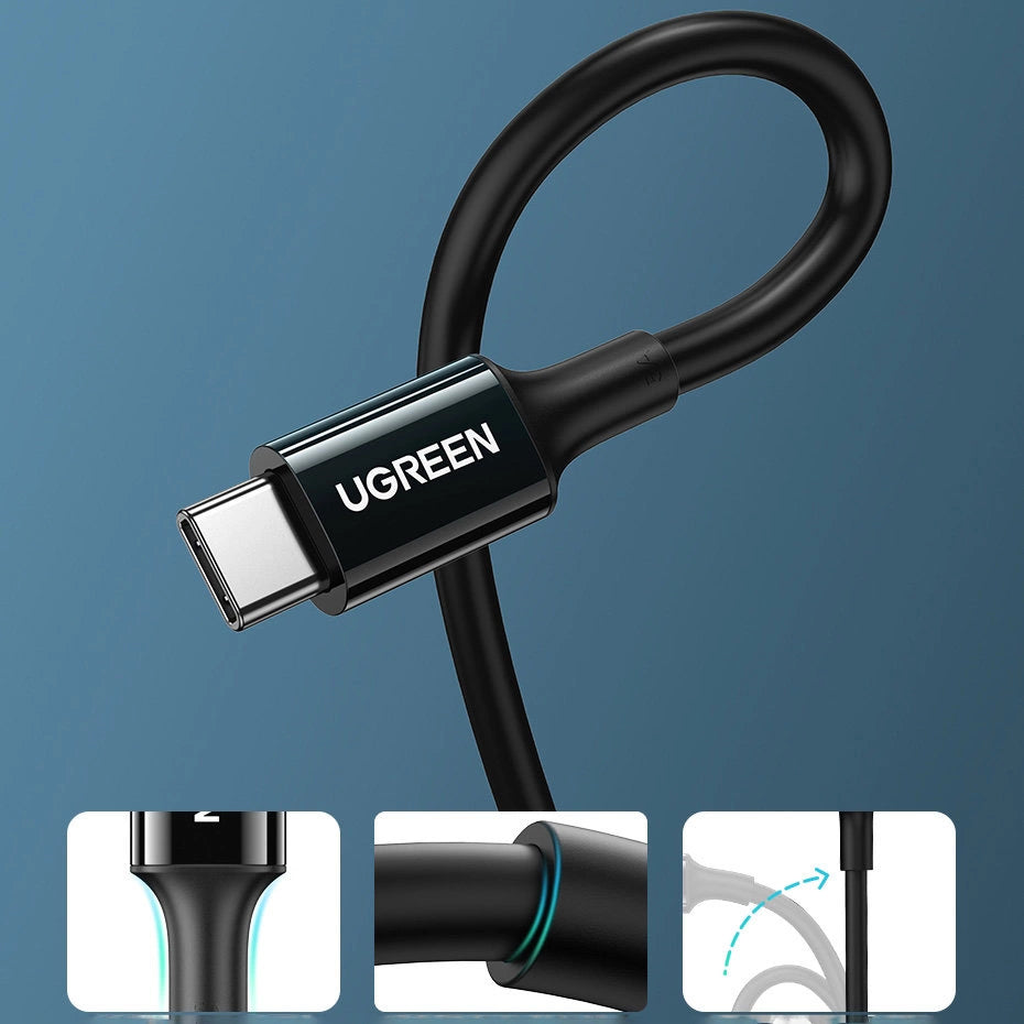 Ugreen cable USB Type C (male) to Type C (male) cable 1m white (US300)_11